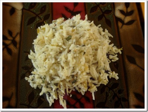 Green Chili Cilantro Rice