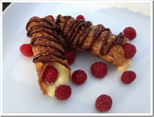 Filled Almond Lace Cookies