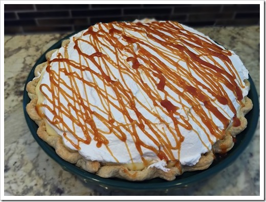 Banana Cream Pie with Salted Caramel Sauce