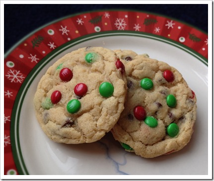 Christmas M&M Cookies