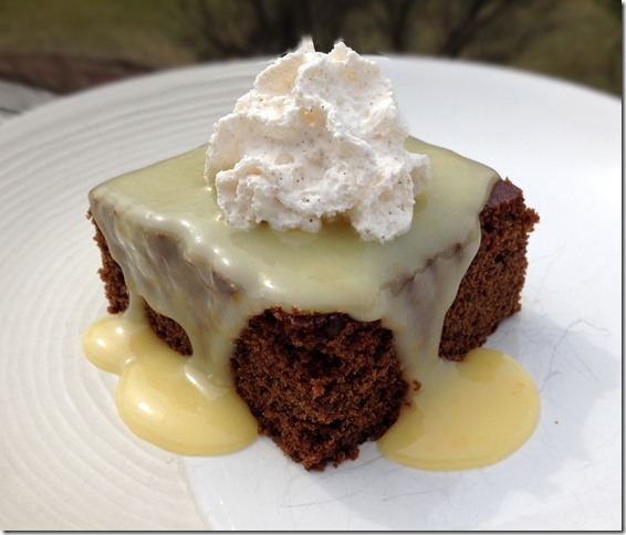 Gingerbread with Lemon Sauce and Cinnamon Whipped Cream 2