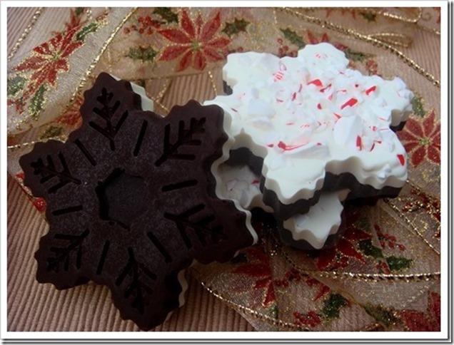 Peppermint Bark Snowflakes