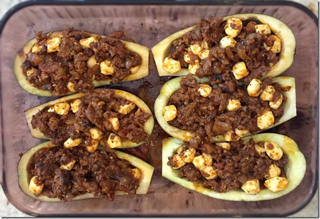 Sausage Stuffed Eggplant Parmesan 2