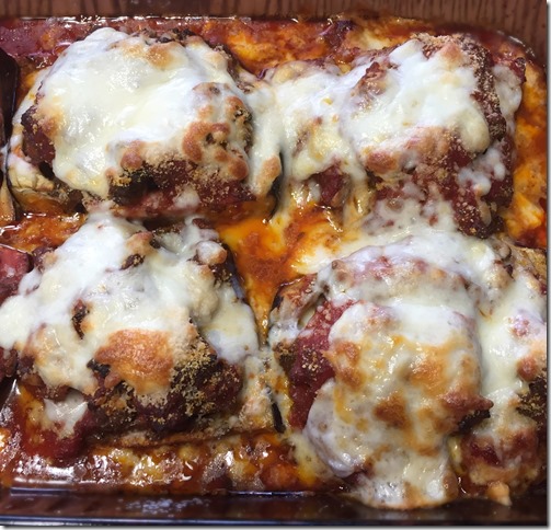 Sausage Stuffed Eggplant Parmesan 3