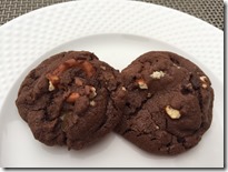 Chocolate Caramel Pretzel Cookies