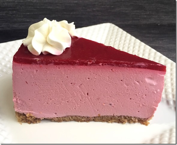 Sugar Free Raspberry No Bake Cheesecake 3