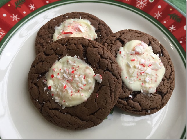 Chocolate Peppermint Bark Swirled Cookies 1
