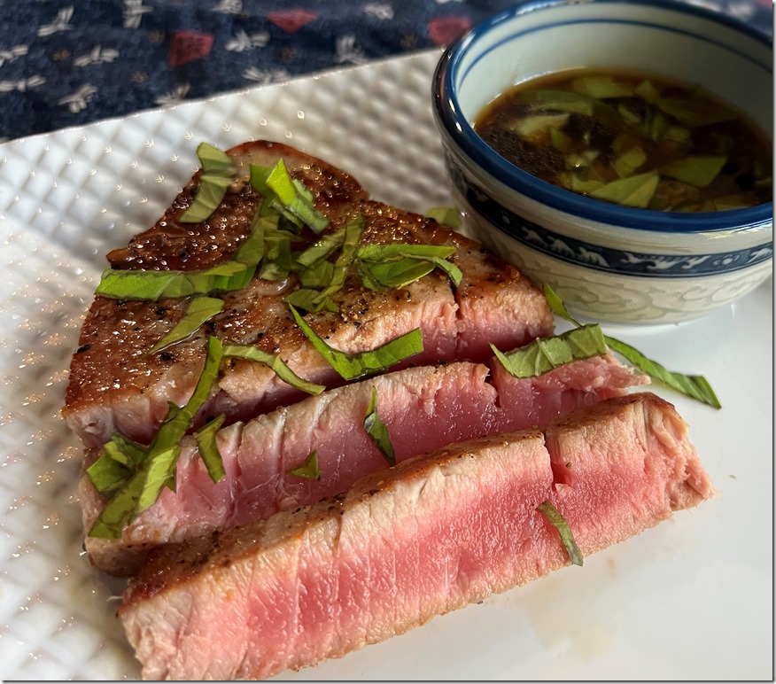 Seared Thai Basil Tuna Steaks