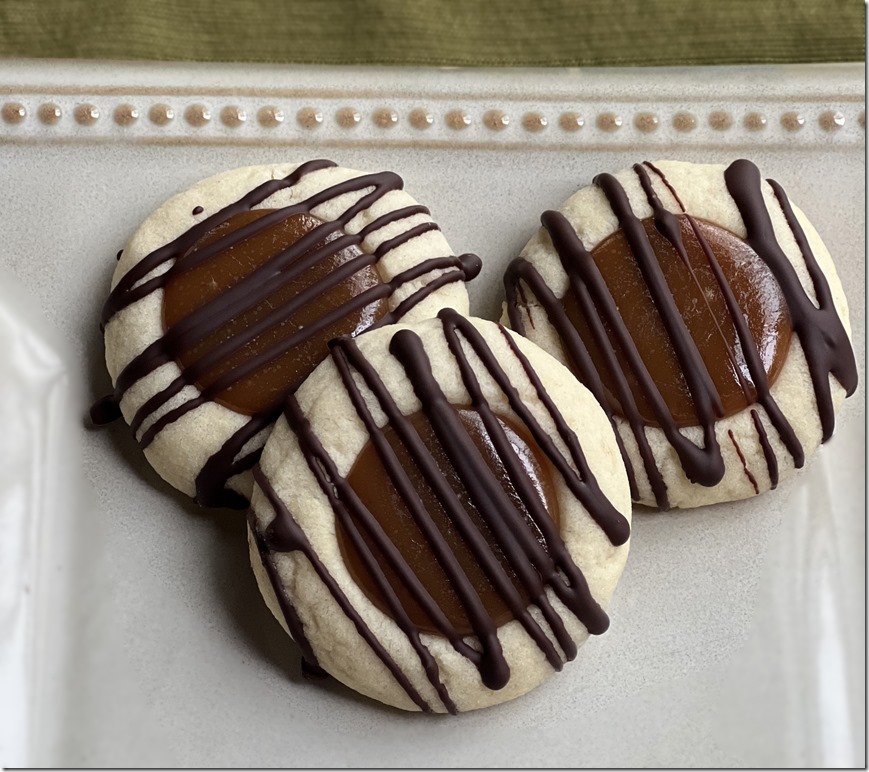 Twix Thumbprint Cookies