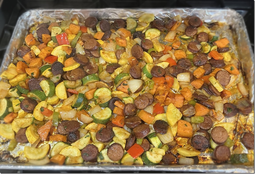 Sheet Pan Cajun Smoked Sausage and Vegetables 2